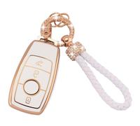 Koaudb Portachiavi Auto per Mercedes Benz, 3 Bottoni Custodia Morbida in TPU per Portachiavi con Portachiavi Adatto per Mercedes Benz A B C E G S SL Classe CLS AMG Smart Key FOB Case (Bz-3L)