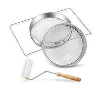 Koawensa Filtro Miele Doppio Schermo per l'equamento dell'apicoltura, Filtro del Miele a Doppio Schermo, Attrezzature Per L'Apicoltura