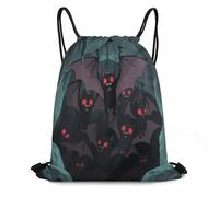 KOAYUBFC Borsa da palestra con coulisse con pipistrelli nella grotta, borsa con coulisse, borsa per scarpe da viaggio, borse con coulisse, adatta per viaggi, campeggio, lavoro e fitness