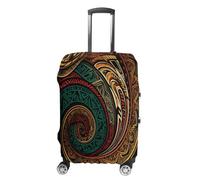 KOAYUBFC Copertura per bagagli con immagini HD color foglia di tè scuro approvata TSA coperture per valigie elastiche lavabili copertura antigraffio per valigie da viaggio custodia protettiva adatta