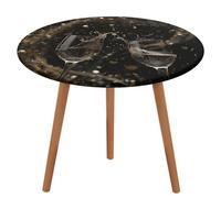 KOAYUBFC Copritavolo rotondo impermeabile bordo elastico due bicchieri di champagne tovaglia impermeabile Oxford panno 100-130 cm