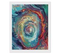 KOAYUBFC Kit per pittura con diamanti 5D con turbinii astratti colorati per adulti principianti Grande pittura rotonda con diamanti fai da te Full Drill Diamond Dots Dipinti murali Gem Art per regalo