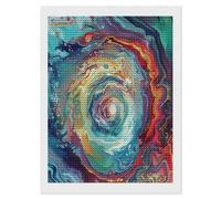 KOAYUBFC Kit per pittura con diamanti 5D con turbinii astratti colorati per adulti principianti Grande pittura rotonda con diamanti fai da te Full Drill Diamond Dots Dipinti murali Gem Art per regalo