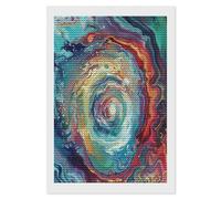 KOAYUBFC Kit per pittura con diamanti 5D con turbinii astratti colorati per adulti principianti Grande pittura rotonda con diamanti fai da te Full Drill Diamond Dots Dipinti murali Gem Art per regalo