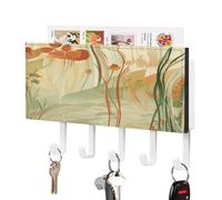 KOAYUBFC Orange Line Art Portachiavi da parete Portachiavi decorativo da parete Portachiavi da parete Ganci da parete Adesivo per porta corridoio ingresso