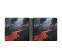 KOAYUBFC Portafoglio sottile compatto bifold portafoglio Doomsday Wasteland portafogli in pelle, portafogli minimalisti da uomo con porta carte di credito in pelle portamonete finestra ID unisex
