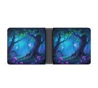 KOAYUBFC Portafoglio sottile compatto bifold portafoglio in pelle elfo regno degli elfi, portafogli minimalisti da uomo con porta carte di credito in pelle portamonete finestra ID unisex