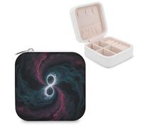 KOAYUBFC Portagioie da viaggio con motivo maree di materia oscura piccola scatola per gioielli per ragazze donne per riporre anelli, orecchini, ciondoli, orologi, collane e rossetti