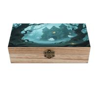 KOAYUBFC Portagioie in legno per conservare gioielli, monete, tartot, carte, piccoli tesori