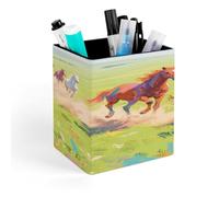 KOAYUBFC Portapenne da scrivania dal design minimalista, tazza portapenne con cavallo della prateria, perfetto per decorazione da scrivania, articoli di cancelleria e porta cancelleria creativo