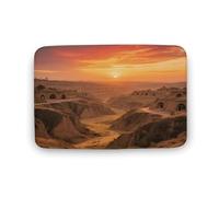 KOAYUBFC Tappeti da bagno lussuosi, morbidi e soffici, assorbenti, con tramonto sull'altopiano del Loess nord-occidentale, tappetini da bagno per pavimento e doccia