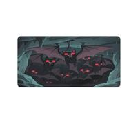 KOAYUBFC Tappetino da scrivania professionale oversize con superficie antiscivolo multiuso, tappetino per mouse con stampa di pipistrelli nella grotta, design impermeabile per lavoro, giochi e ufficio