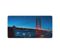 KOAYUBFC Tappetino da scrivania professionale oversize con superficie antiscivolo multiuso, tappetino per mouse con stampa Golden Gate Bridge, design impermeabile per lavoro, giochi e ufficio