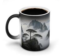 KOAYUBFC Tazza da caffè da 325 ml, tramonto nel deserto, cambia colore, tazze da caffè con manico, tazza magica sensibile al calore, per donne e uomini, divertente tazza in ceramica per tè, latte