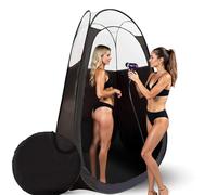 KOBBTAN Grande tenda abbronzante spray pieghevole portatile con finestra trasparente e ventola di estrazione, facile da pulire, per casa e salone