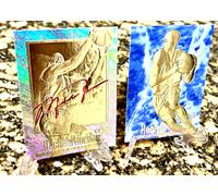 KOBE BRYANT 1996-97 EX-2000 BLU 23KT ORO ROOKIE E MICHAEL JORDAN EX-2000 PRIZM