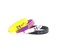 Kobe Bryant 24 - Braccialetto da uomo in silicone, 4 pezzi, per sport all'aria aperta, Silicone