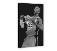 Kobe Bryant 4 poster su tela, decorazione per camera da letto, sport, ufficio, stanza, regalo, stile cornice, 40 x 60 cm