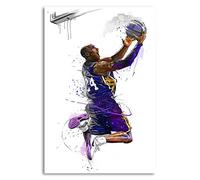Kobe Bryant Signature Move Canvas Painting Basketball Star Prints Wall Art Poster e stampe per la casa (60 x 90 cm (senza cornice)