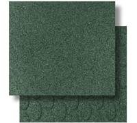 KOBEL - N. 1 scatola di 4 Piastrelle in gomma anticaduta cm 50x50, cm. 2,5 (Totali mq. 1), colore VERDE. Pavimento tappeto parco giochi, palestre. Piastrella gomma antitrauma, antishock CERTIFICATA