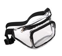 Kobeleen Borsa vita donna trasparente in vita Marsupio da viaggio Hip Bum Borsa piccola sul petto