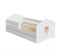 KOBI Al litio Enfant FALA 160 x 80 avec Tiroir et Barrière Motif Ailes