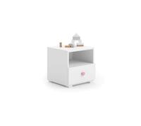 KOBI Comodino Emi Bianco Rosa