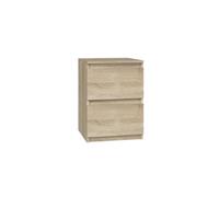 KOBI Comodino MALWA M2 - comodino moderno con 2 cassetti per la camera da letto