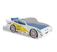 KOBI Letto a Forma di Auto 140 x 70, Bianco, Cars