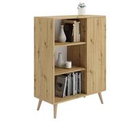 KOBI Libreria Fondi gambe legno luce (rovere artisan)