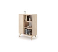 KOBI Libreria Fondi Piedi Legno Chiaro