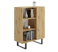 KOBI Libreria Fondi Piedi in metallo nero (rovere artisan)