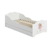 KOBI Lit Enfant ANNA 160 x 80 Avec Tiroir Motif Ailes
