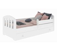 KOBI Lit Enfant Felix avec Tiroir Blanc