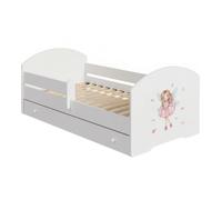 KOBI Lit Enfant LUK 140 x 70 avec Tiroir Motif Ailes