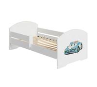 KOBI Lit Enfant LUK Blanc 160x80 Motif Police