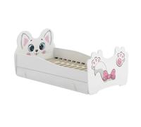 KOBI Lit Enfant Pink Cat 160 x 80 avec Tiroir