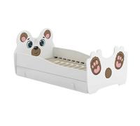 KOBI Lithium Enfant Teddy Bear 160 x 80 avec Tiroir Blanc