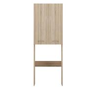 KOBI Mobile bagno sopra lavatrice Pola DD 64x30x180 cm - scaffale con ripiani e anta lunga