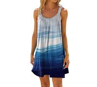 Kobilee Abito Estivo Donna Elegante, Abito a Canotta Senza Maniche con Spalline - Taglie Comode Curvy da S a 2XL Copricostume Spiaggia Prendisole per Mare, Estate