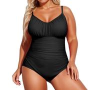Kobilee Costume Intero Donna Brasiliana, Costumi da Bagno Donna Intero Tinta Unita Sexy Modellante con Scollo U Reggiseno Imbottito con Coppe Interne Spiaggia Beachwear Un Pezzo
