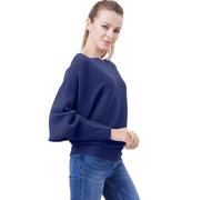 Kobilee Maglioncino Donna Dolman Batwing Maniche Lavorato A Maglia Maglioni Inverno Collo A Barca Pullover Top, vestibilità Ampia, Taglia Unica Blau