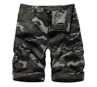 Kobilee Pantaloncini Uomo Cotone, Puro Cotone con Tasche Multiple Cerniere e Bottoni, Design Militare e Traspirante per attività Outdoor, Taglie M-XXL