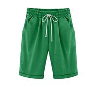 Kobilee Pantaloni Donna Estivi Leggeri Corsa Fitness Pantaloncini Palestra Elastico Tennis Eleganti Shorts Cotone con Tasche Pantaloncini Sportivi Comodi Bermuda Pantaloni Corti Running