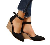 Kobilee Sandali Chiusi Davanti Donna Elegante con Tacco 2023 Lacci Espadrillas Casual Chiuse Platform Scarpe Alta Plateau Sandalo Comodi Estive Sandali con Zeppa