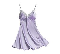 Kobilee Sottoveste Donna Spalla Larga Estiva Lunga Pigiama Sposa Trasparente Rossa Sottoveste Seta Vestiti Sexy Curvy Vestaglia Camicia da Notte Taglie Forti