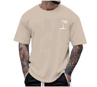 Kobilee t Shirt Oversize Uomo, Uomo T-Shirt Maniche Corte a Maniche Corte Scollo Rotondo Top Basic Uomo Regular Fit Stampata in Stile Vacanza T Shirt Uomo Cotone Estiva per Tutti I Giorni, Lavoro