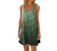 Kobilee Vestito Estivo Donna, Abito a Canotta Senza Maniche con Spalline - Taglie Comode Curvy da S a 2XL Copricostume Spiaggia Prendisole per Mare, Estate