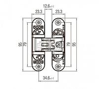 Koblenz Cerniera incasso regolabile K6200 per porta, Metallo, Incompiuta, Bianco