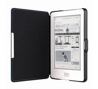Kobo GLO - Custodia a libro in pelle rigida con chiusura magnetica, per eReader Kobo Glo, colore: Nero